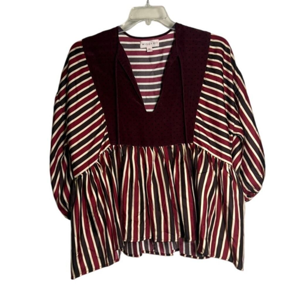 Wiggy Kit Libertine Multi Silk Top Women's Sz. XS - Picture 4 of 10